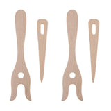 VELURA 4pcs Fork Cordmaking Braiding Weaving Tool for Knitters, Crocheters Artists|4 Pieces Wood Braiding Tools|Other Crocheting