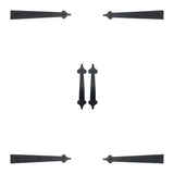 DURA-LIFT Ultra-Life Light Magnetic Decorative Carriage-Style Garage Door Accent Trim Hardware (Four 14.75 Hinges, Two 9 Handles