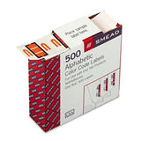 Smead AZ ColorCoded End Tab Filing Labels LABEL,FLDR,ENDTB,ULOE,5C (Pack of8)