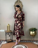 Anni Designer Women'S Cotton Blend Straight Printed Kurta With Pant (Dhun Maroon_S_Maroon_Small),Maroon,S,Rayon Blend,Regular,