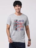 Adro Men'S Graphic Printed 100% Cotton T-Shirt - Regular Fit, Printed T-Shirts For Men (Rn24-Bcl-Gr_Grey_M)