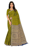 Tamaira Fashion Women's Plain Cotton Saree (2534_Mehendi
