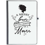 Udnag Ruled Notebook Diary Mother | A Messy Bun, [A5 80Pages 80Gsm]