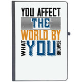 Udnag Ruled Notebook Diary Internet | You Affect The World By What You Browse, [A5 80Pages 80Gsm]