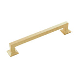 Hickory Hardware Studio Collection Pull 7-9/16 Inch (192mm) Center to Center Brushed Golden Brass Finish (5 Pack)