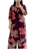 Gosriki Women'S Rayon Viscose Printed Straight Kurta With Palazzo (Ishir Wine-Gs_L_Wine_Large),Wine,,B0FC6QRFZF