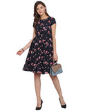 Lookmark Women'S A-Line Knee Length Dress(Sd104-Xl_Black)