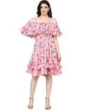Oomph! Women'S Western & Fusion Wear Western Dresses For Women Pink - Md137