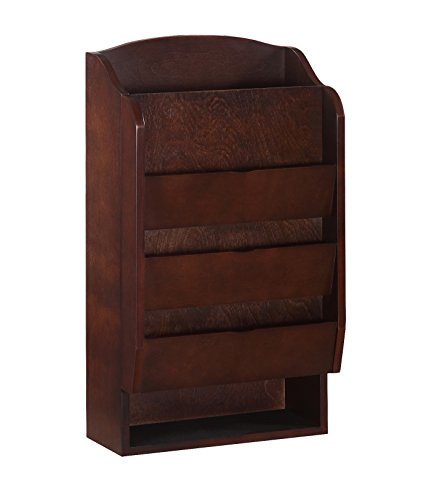 Door Entry Organizer With Mail Sorter In Mahogany
