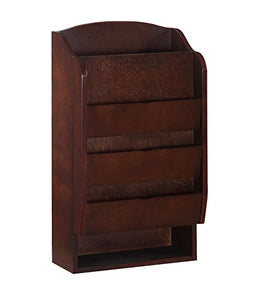 Door Entry Organizer With Mail Sorter In Mahogany