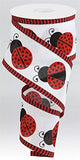 Craig Bachman 2.5 Ladybug Thin Stripe Ribbon: Red (10 Yards) Craft Floral Arrangement Gift Wrapping Wired Edge Ribbon