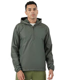 PUMPD Mens All-purpose Windcheater with Front Zip Closure & Hoodie -With Self Packing Kit,Olive