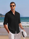 Leriya Fashion Men'S Solid Regular Fit Shirt (Lf-Ms-6242_Black