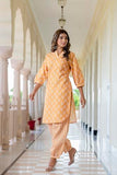 Lookmark Women'S Latest Printed Cotton Blend Straight Kurta And Afghani Pant Set Perfect For Casual And Office Wear (Az-Lm-P1-Ks2070 Mustard-Xl)