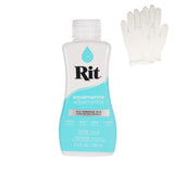 Rit Dye - Liquid Fabric Dye for Crafting, Clothing, and D cor - 8 oz. Bottle - Aquamarine (Gloves Included)