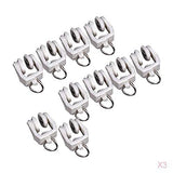 ECOMISTIQ 30Pcs Bathroom Shower Window Curtain Track Rail Runners Slider Drapery Hook|Caf Rings|Window Treatment Hardware|Home D