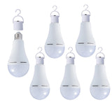 WAHADI (6 Pack) A21 Rechargeable Emergency LED Bulbs 9W Daylight White 6000K, Multi-Function Battery Backup Emergency Light for 