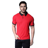 Dhruvi Trendz Mens Polycotton Casual Men T-Shirt Regular Fit Western (Dupli-Dt-Mt-1011_Red_2Xl)