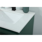 Elegant Decor Sloane 24 Mdf And Steel Single Bathroom Vanity In Green