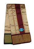 Prakasam Cotton Brand- Poly Mixing Mens Panjakejam Dhoti & Towel Set (Asha-9X5) (Beige)