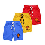 Kyda Kids Bio Washed 100% Cotton Summer Children Unisex Shorts With Pockets (2 Years - 3 Years, Combo 2)