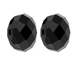 24pcs Adabele Austrian 6mm Faceted Rondelle Crystal Beads Jet Black Compatible with Swarovski Crystals Preciosa
