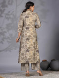 Gosriki Women'S Rayon Blend Straight Printed Kurta With Pant (Later Grey-Gs_L_Grey_Large),Grey,,B0CYH86R23