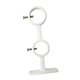 ECOMISTIQ Double Curtain Rod Bracket Hanger Fixing Wall Rack for Bedroom Bathroom Home White | Window Treatment Hardware Treatme