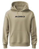 ADRO Mens Hoodies with Hail The Dragon Puff Backside Printed, 100% Cotton 340GSM. (H23-M-DRA-BE_Beige_M)