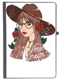 Udnag Ruled Notebook Diary Aamerican Dream | Girl And Rose, [A5 80Pages 80Gsm]