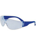 MAGID Y10671C Safety Glasses | Hard Coated Navy Frame Safety Glasses with a Clear Lens - UV Protection, Frameless Unilens, Integ