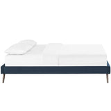 CasaFoyer Loryn Platform Bed | Solid Wood Frame | Polyester Upholstery | Wooden Slat Support System | No Box Spring Needed | Memory Foam Compatible | Stylish Headboard Options | Ideal for Modern Bedrooms