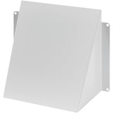 6 x 6 White Galvanized Steel Vent Cover - Duct Exhaust/Inlet Rain Deflector - Weatherproof Guard for Open Ventilation Systems - 