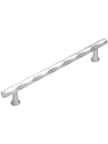 JIASENBAO Brushed Nickel Cabinet Pulls 12.6 Hole Center 5 Pack Hammered Silver Cabinet Handles Decorative Kitchen Drawer Dresser