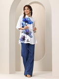 Libas Women'S Floral Straight Tunics (98186_White Xl)