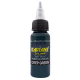 Radiant Colors Tattoo Ink Professional Tattooing Inks Fluid Vegan Pigments 1/2 oz Half Ounce Deep Green