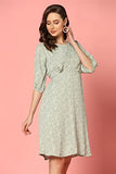 Dhruvi Trendz Womens Rayon Women Western Dresses Regular Fit Western Dress (Dt-Wd1079_Pista_Xl)