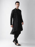 Kisah Men Peanut Layered Kurta Churidar With Nehru Jacket, Full Sleaves, Knee Length, Straight, Regular Fit, Mandarin Collar Eth