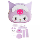 Ujeavette 2Xdiy Bag Making Kit Cartoon Unique Handmade Crossbody Bag Making Complete Set Head Violet