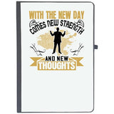 Udnag Ruled Notebook Diary Motivational | With The New Day Comes New Strength And New Thoughts, [A5 80Pages 80Gsm]