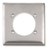 Plate, Wall, 2 Gang, Silver