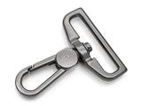 CRAFTMEMORE 2pcs Snap Hooks Swivel Push Gate Clip Metal Lobster Clasps Purse Accessories SRCH (1 1/2 Inches, Gunmetal)