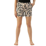 Enamor Essentials Women'S Mid Rise Relaxed Fit Thigh Length Breathable Pure Cotton Shorts With 2 Side Pockets - E062(E062-Puzzle