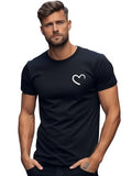 Adro Men'S Solid Regular Fit T-Shirt (Rn24-Stick-Half-Bl_Black,BlackApparel,2XL