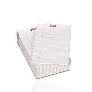 School Smart Junior Legal Pad, 5 X 8 Inches, 50 Sheets Each, White, Pack Of 12 - 027445