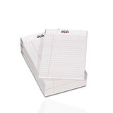School Smart Junior Legal Pad, 5 X 8 Inches, 50 Sheets Each, White, Pack Of 12 - 027445