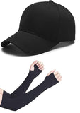 Rytoria Unisex Soft Cotton Adjustable Cap With Hand Gloves | QuickDry Sun Protection Hat For Men & Women | Free Size | Pack Of 