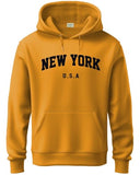 Adro Men'S Cotton Blend Neck Hooded Sweatshirt (H24-New-Mu-L_Mustard)