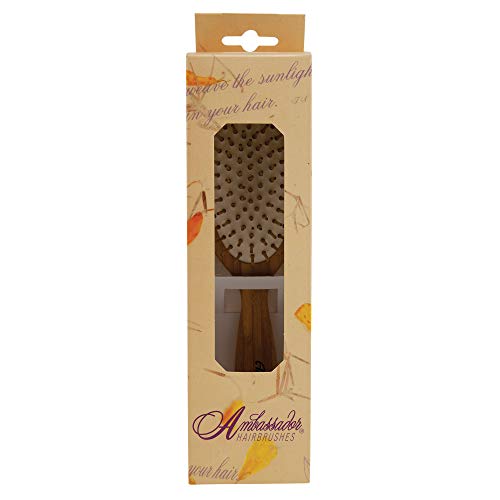 Ambassador Hairbrush, Ashwood Large Oval, Wood Pins