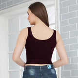 Trylo Tank Crop Top - Wine - L,WINE,,B0D7VTDVFS